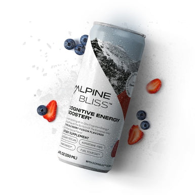 Alpine Bliss Brain Drink for focus and energy. Shop Alpine Bliss low calorie Cognitive Energy Booster Drink for outdoor activities