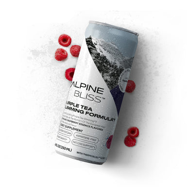 Purple Tea Weight loss drink by Alpine Bliss. Clean energy drink. Low carb and low sugar beverage formulated for fat loss. 